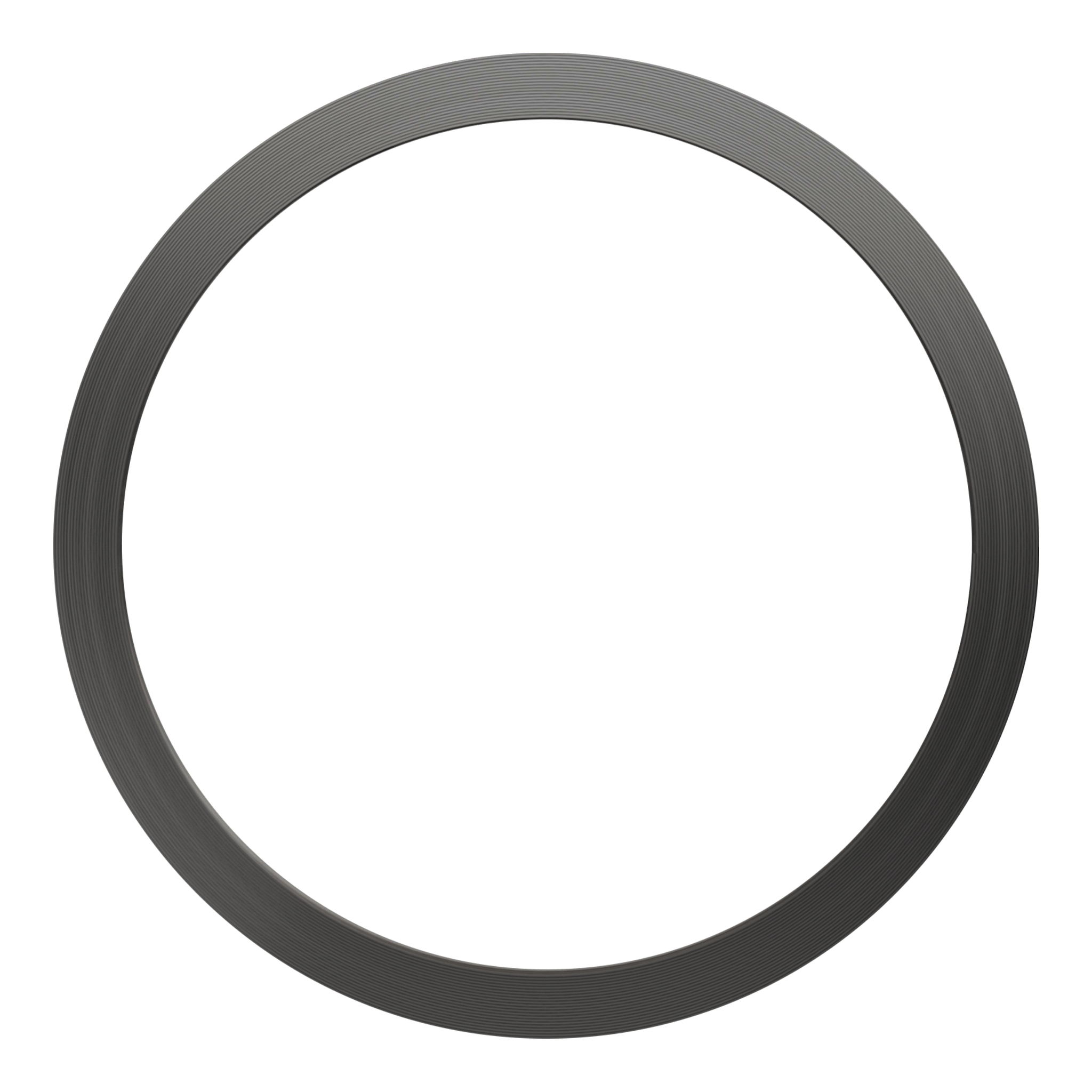 Spiral wound gasket Style D with exposed metal windings and no inner or outer ring